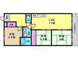 エクシーマ19 3階3LDKの間取り