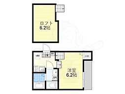 ハーモニーテラス稲荷悠苑 1階1Kの間取り