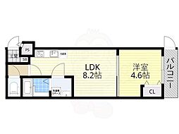 (仮称)桃山水野左近西町新築アパート 1階1LDKの間取り