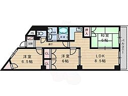 ビラ・クレール 3DKの間取図画像