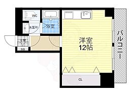 第20洛西ハイツ久我 ワンルームの間取図画像