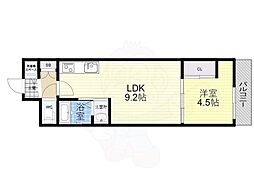 スワンズ京都東寺ガーデン 1LDKの間取図画像
