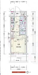 プレサンスTHEKYOTO彩美 1Kの間取図画像