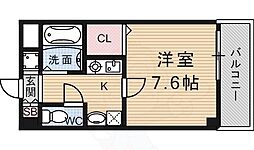 カンタル中書島 1Kの間取図画像