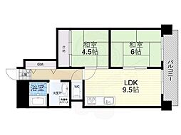 新烏丸日光ハイツ 3LDKの間取図画像