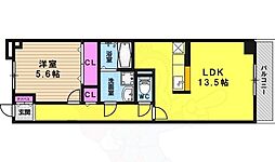 ラ・ボンボニエール 1LDKの間取図画像
