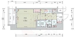 ベラジオレガシー葛野大路八条 1Kの間取図画像