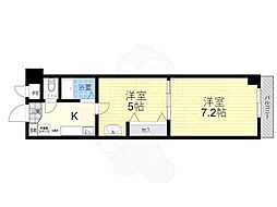 パルスピリア91 1DKの間取図画像