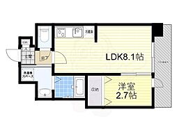 ソルテラス京都勧進橋PARK SIDE 1LDKの間取図画像