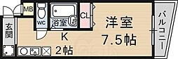 アーク醍醐 1Kの間取図画像