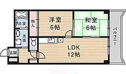インペリアルパレスリバーサイド 2LDKの間取図画像