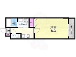 クレドール京都駅南 1Kの間取図画像