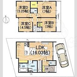 城陽市枇杷庄島ノ宮貸家2期1号地