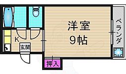 ハイツパープル 1Kの間取図画像