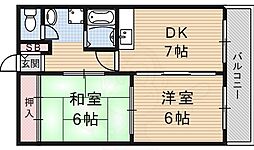 プラムアコード 2DKの間取図画像