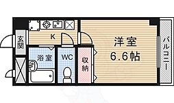 コンフォート桃山 1Kの間取図画像
