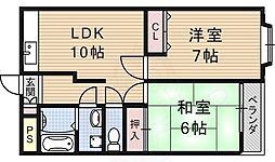 ファミール上原 2LDKの間取図画像
