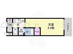 ESPLACEKYOTORAKUNAN 1Kの間取図画像