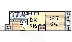ACメゾン藤ノ森 1DKの間取図画像