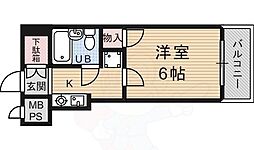 ホーユウコンフォルト京都伏見 1Kの間取図画像