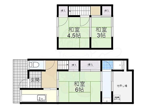 吉祥院高畑町貸家（32-2） ｜京都府京都市南区吉祥院高畑町(賃貸一戸建3K・1階・42.73㎡)の写真 その2