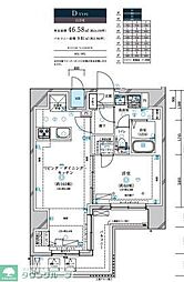 ＣＲＥＳＴ　ＴＡＰＰ川崎ＷＥＳＴ 9階1LDKの間取り