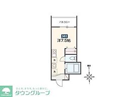 MELDIA京急鶴見 302 3階ワンルームの間取り