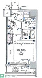 ラヴェニール東神奈川 2階1Kの間取り