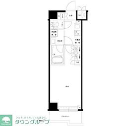 ルーブル横濱矢向 4階1Kの間取り