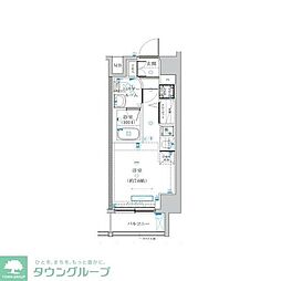 クラリッサ川崎ルーナ ワンルームの間取図画像