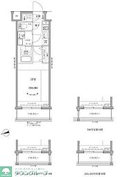 RELUXIA GRANDE 川崎 1Kの間取図画像
