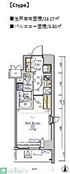 SHOKEN Residence川崎東門前III 1Kの間取図画像