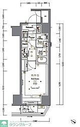 Genovia川崎3 1Kの間取図画像