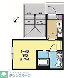 プライム大口 1Kの間取図画像