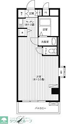 ベイイースト 1Kの間取図画像