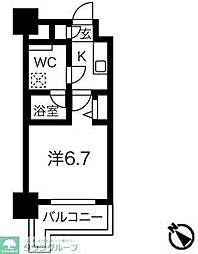 クラリッサ新川崎 1Kの間取図画像