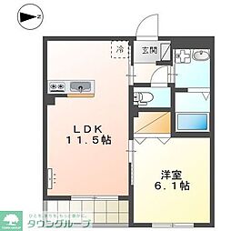 Wishing Well 1LDKの間取図画像