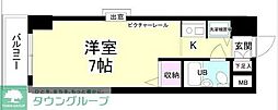 ジョイフル川崎弐番館 ワンルームの間取図画像
