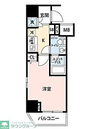 スパシエルクス横濱鶴見 1Kの間取図画像
