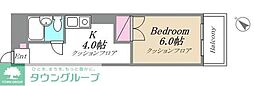 ライオンズマンション生麦第5 1Kの間取図画像