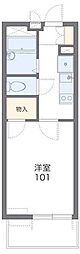 プランドール鶴見 1Kの間取図画像