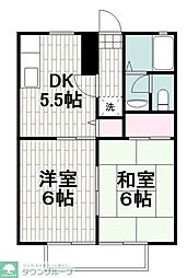 カーサアリタ 2DKの間取図画像