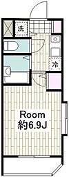 バージュアル横濱妙蓮寺 1Kの間取図画像