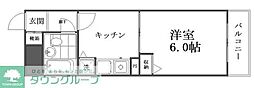ライオンズプラザ川崎第2 1Kの間取図画像