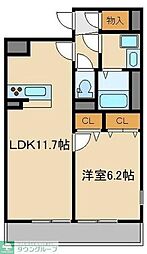 フィオーレ旭町 1LDKの間取図画像