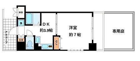 1DK 間取り