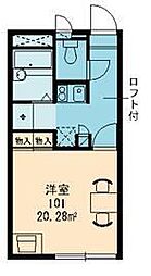レオパレスfavorite 1Kの間取図画像