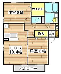 JR京浜東北・根岸線 大宮駅 バス13分 西遊馬消防出張所下車 徒歩3分の賃貸アパート 2階2LDKの間取り