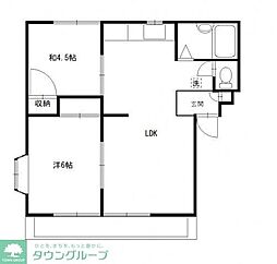 JR高崎線 北上尾駅 徒歩14分の賃貸アパート 2階2LDKの間取り