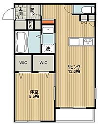 JR東北本線 土呂駅 徒歩12分の賃貸マンション 1階1LDKの間取り